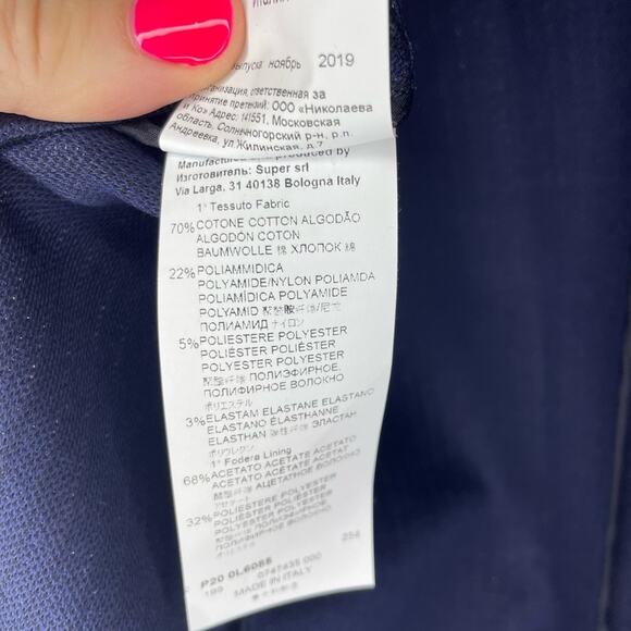 Les Copains Navy Stripe One Button Blazer Size 46 (M) - Picture 8 of 15